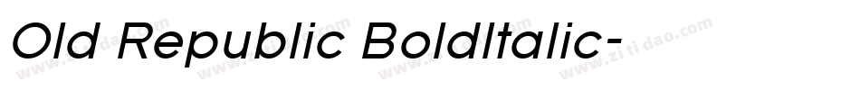 Old Republic BoldItalic字体转换